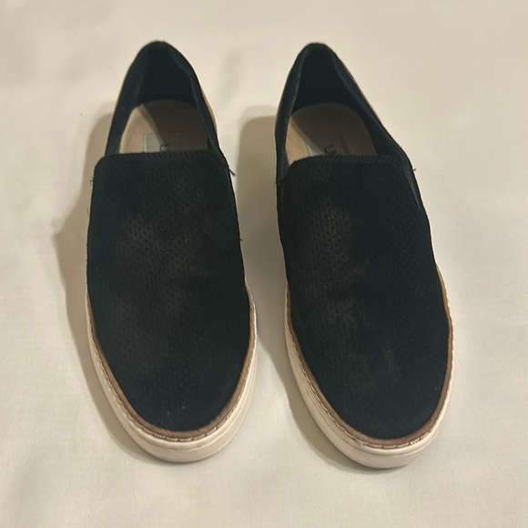 UGG Adley Black Suede Slip On Sneakers Shooes - Picture 2 of 5